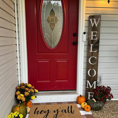 Welcome Signs: A Warm, Rustic Touch for Your Fall Porch Décor